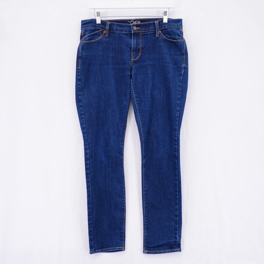 Old Navy The Flirt Blue Denim Jeans -8R- Mid Rise 32 / 30 Cotton Polyester Spand